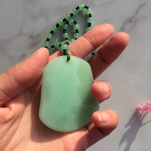 Genuine Malaysian Jade Sailing Boat Necklace. - Picture 8 of 8